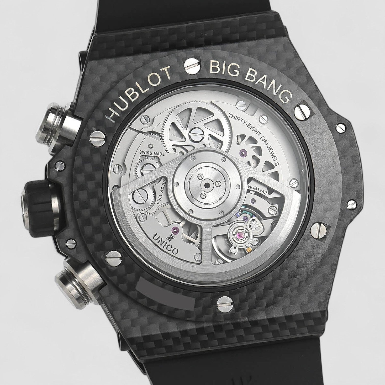 Big Bang Unico Carbon Automatic Skeletal Dial Men's Watch