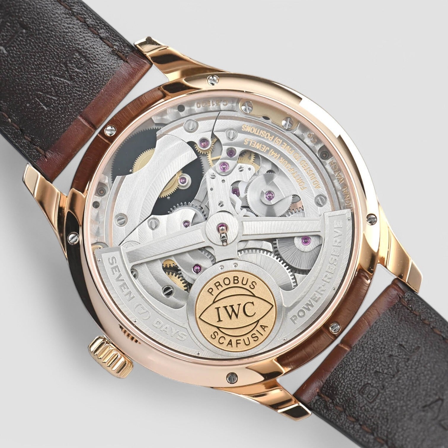 Portuguese Tourbillon Mystere Retrograde 18K Rose Gold Automatic Men's Watch