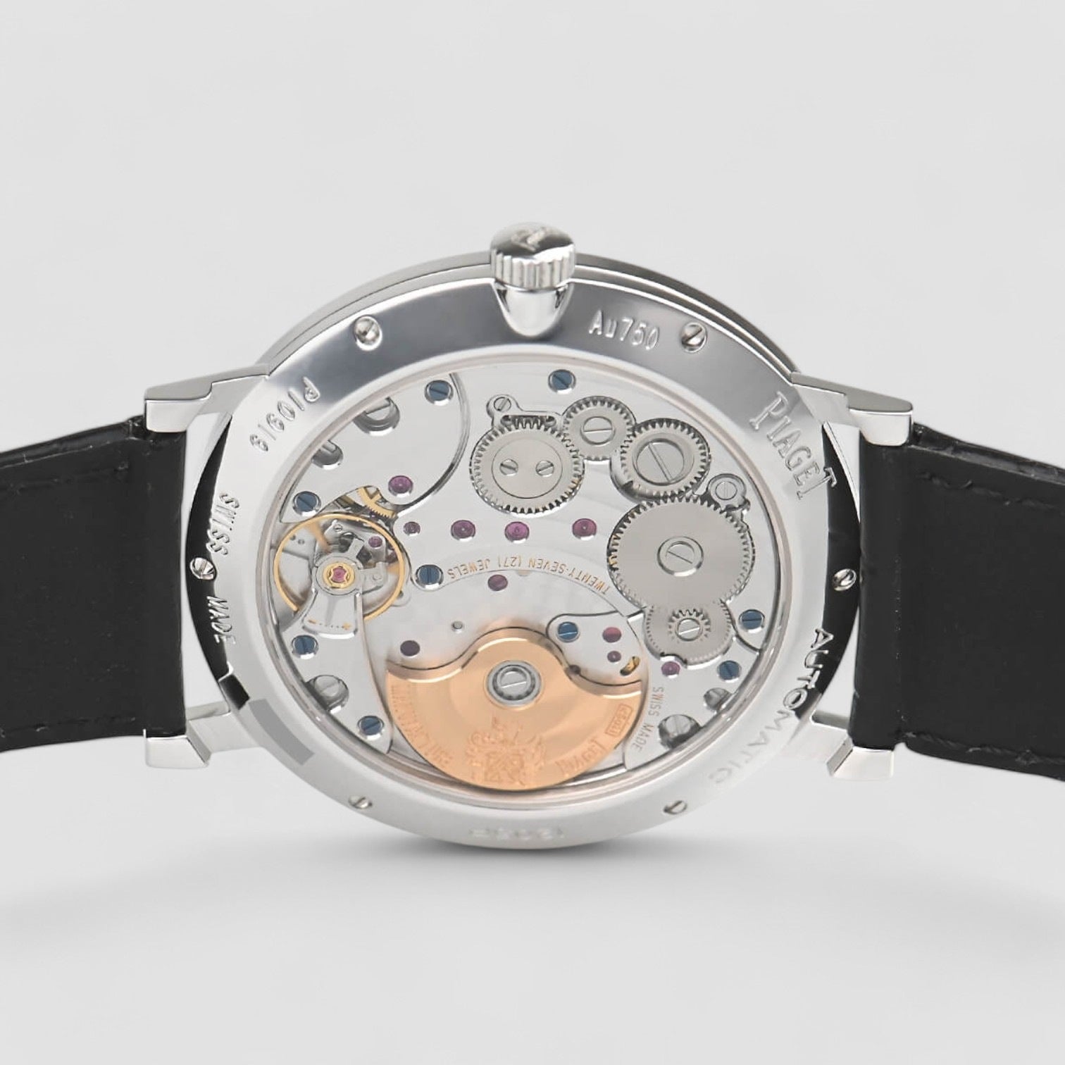Altiplano Silvered Dial 18K White Gold Diamond Automatic Men's Wach