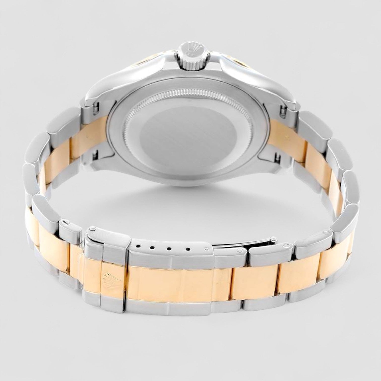 Yachtmaster Steel Yellow Gold Diamond Sapphire Serti Mens Watch