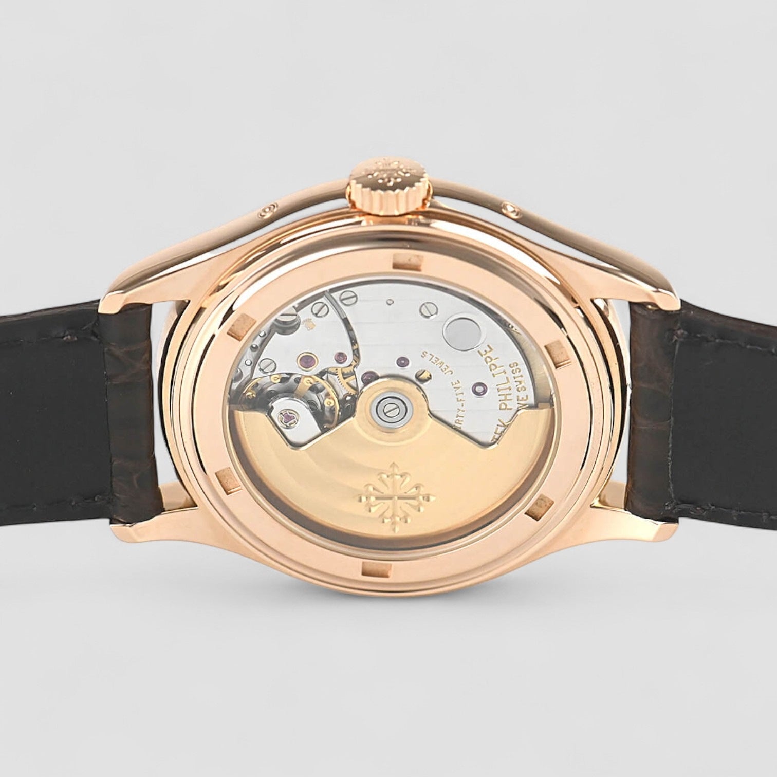 Annual Calendar 18K Rose Gold Silver Dial
