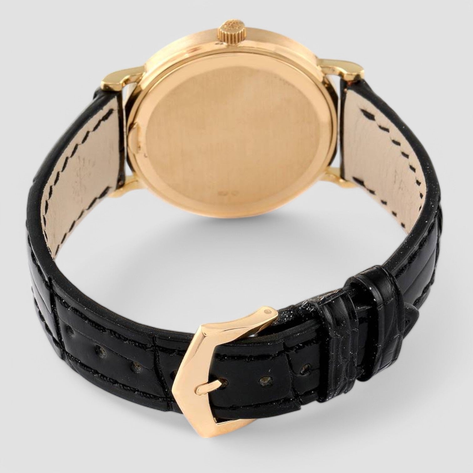Calatrava Yellow Gold White Dial Diamond Watch