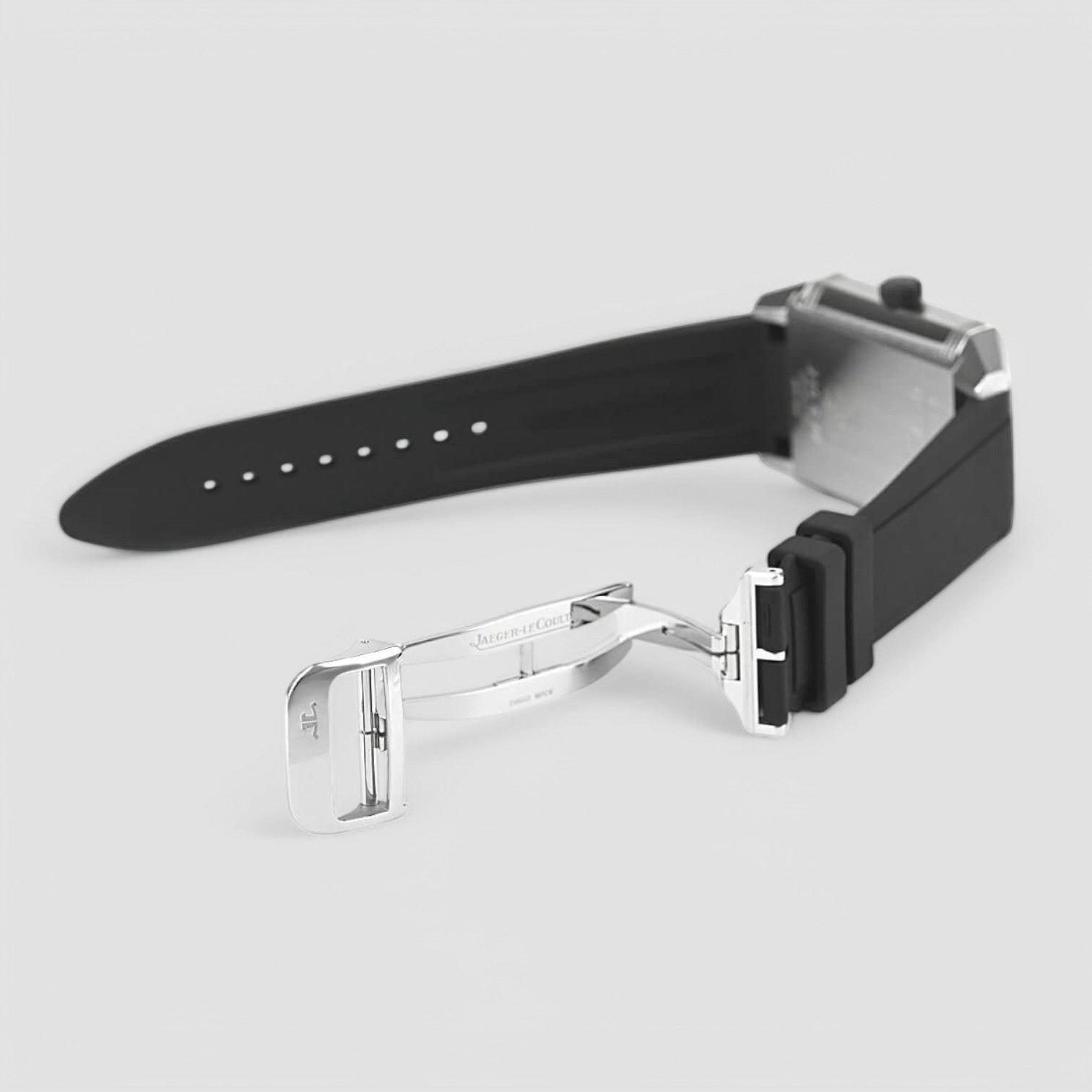 Reverso Squadra Hometime SS / Rubber Black Dial