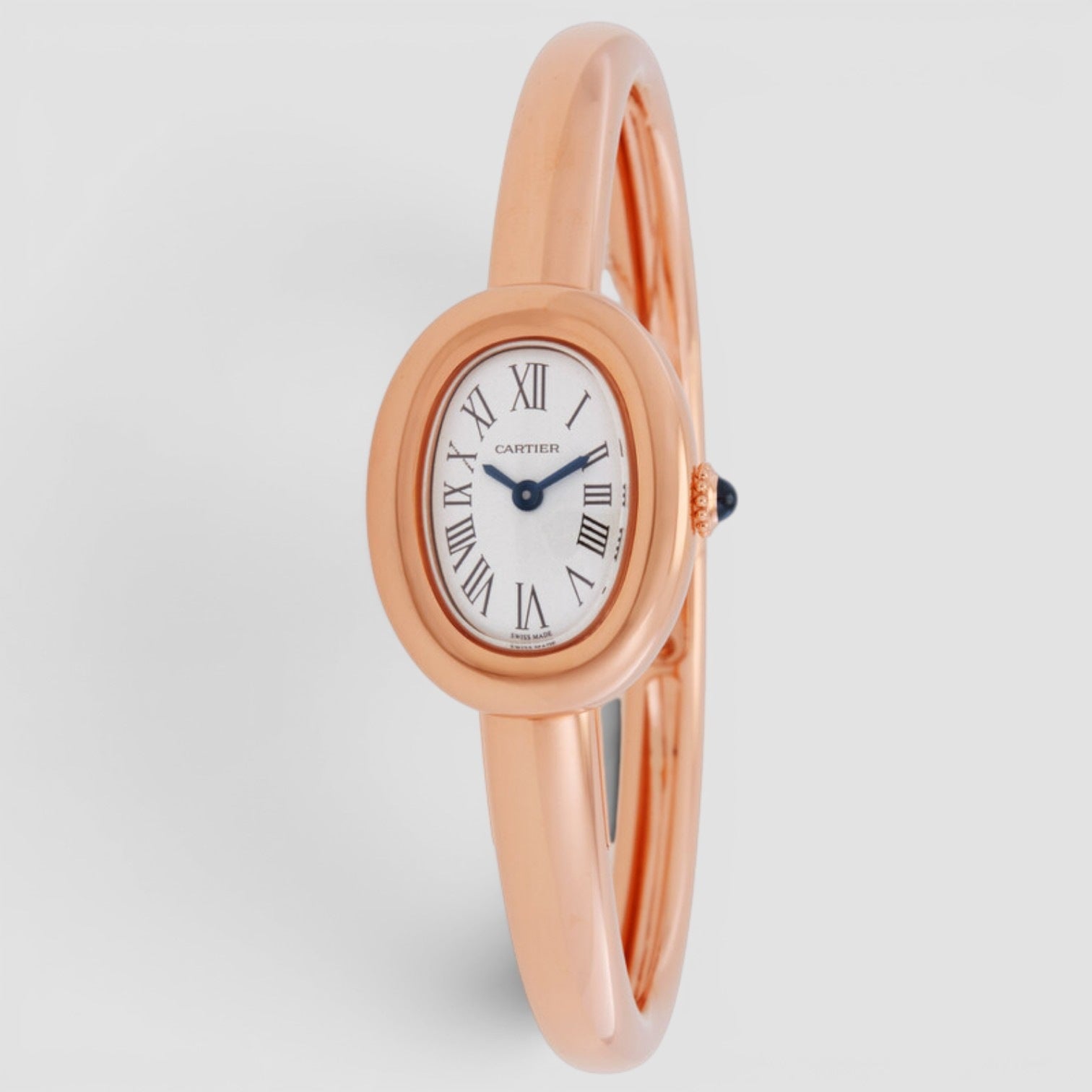 Baignoire Quartz Silvered Dial Ladies Watch