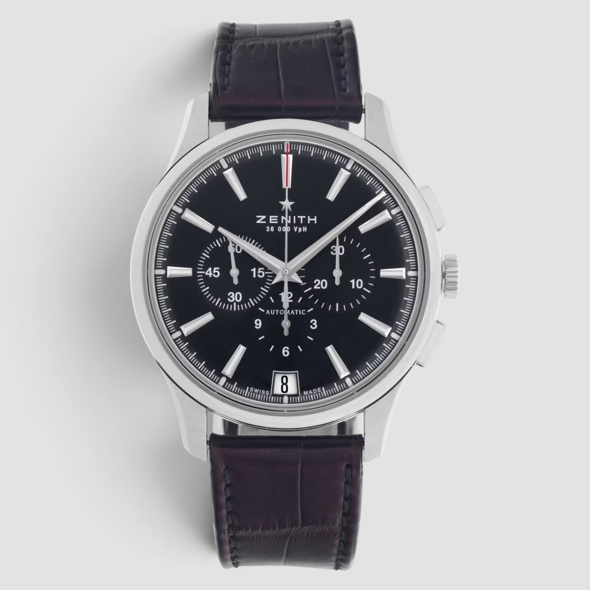 Captain El Primero Automatic Chronograph Black Dial Stainless Steel