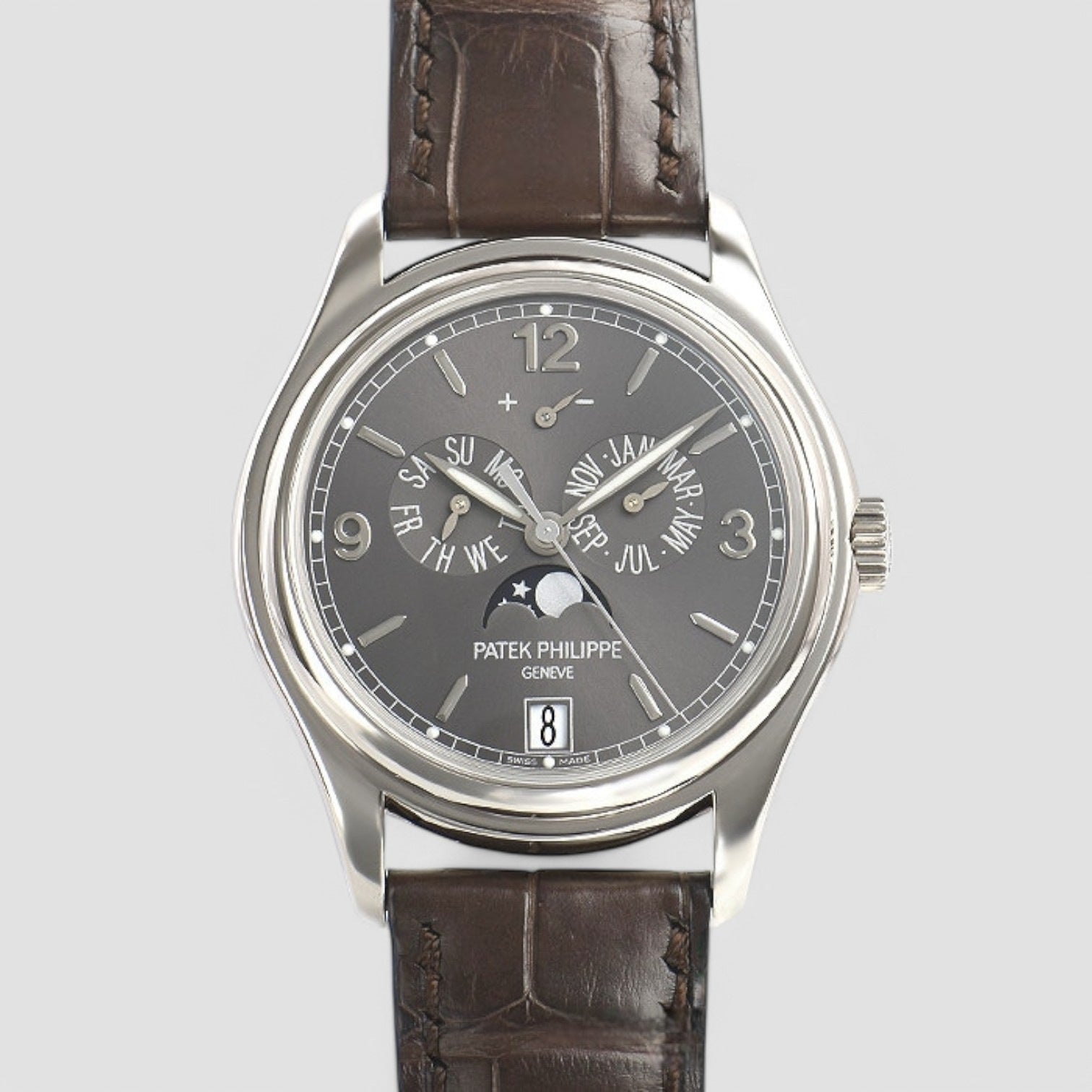 Annual Calendar 18K White Gold Slate Dial