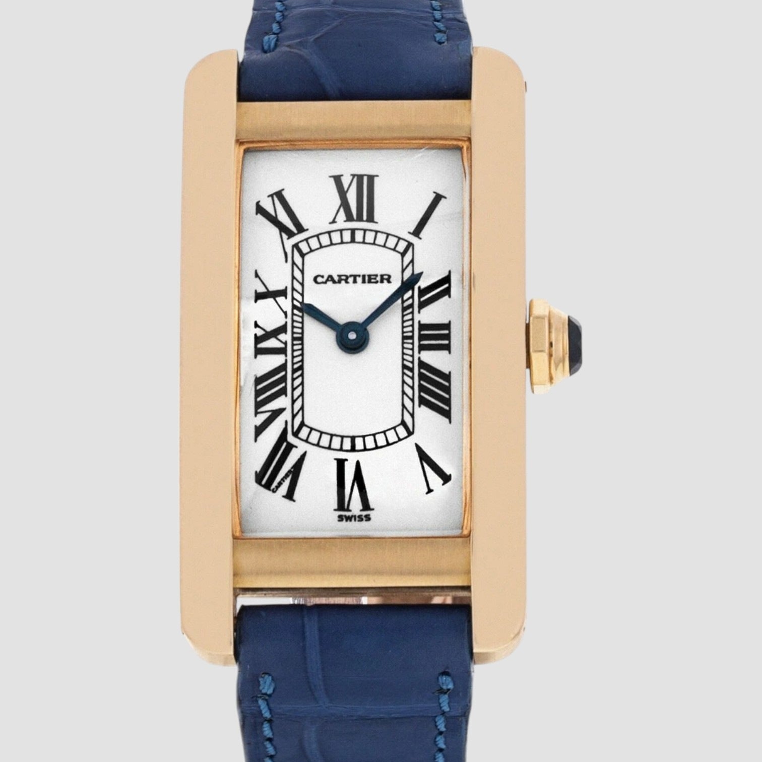 Tank American Ladies Watch Small Quartz Yellow Gold