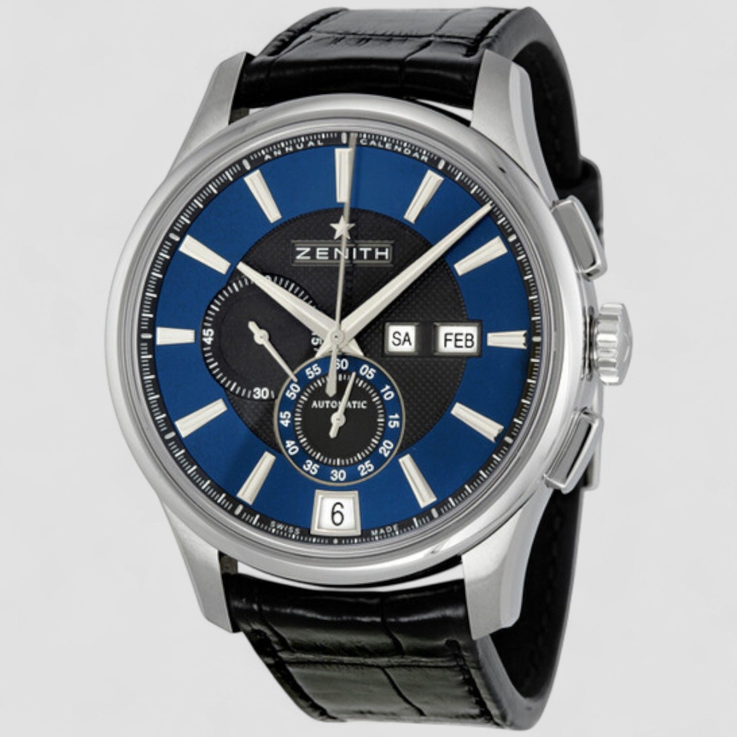 Captain Winsor Chronograph SS / Blue Dial