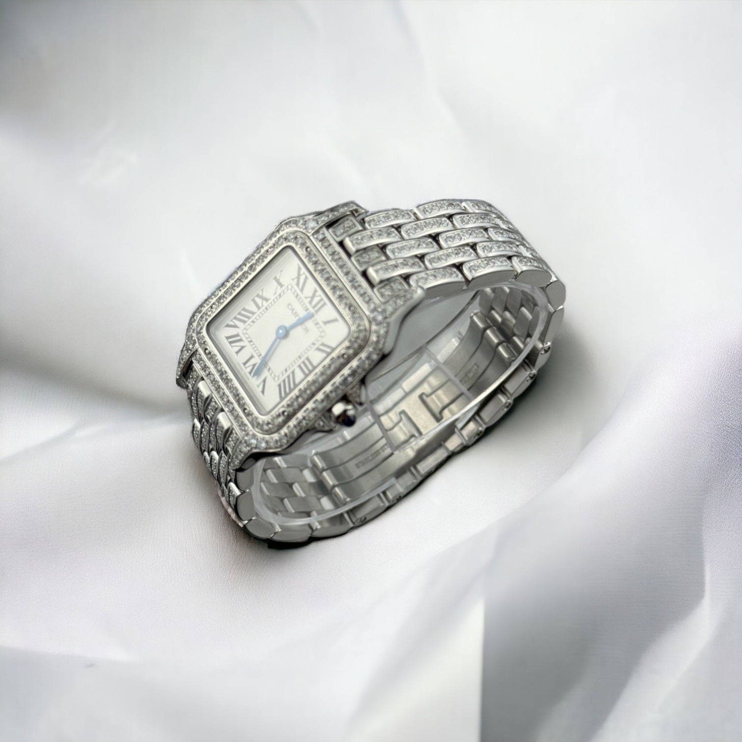 Panthère Steel Medium- Custom Diamond-Set Iced Out