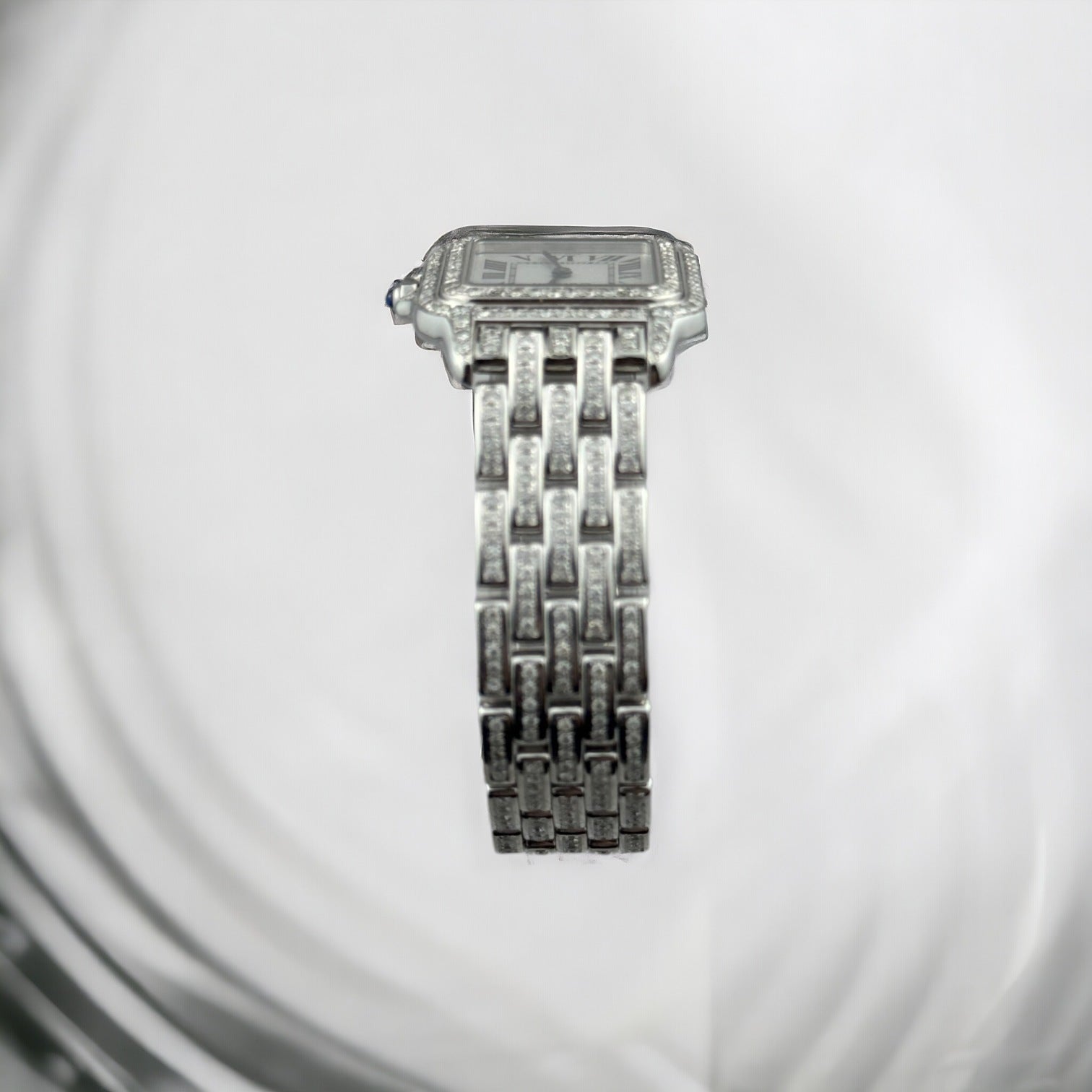 Panthère Steel Medium- Custom Diamond-Set Iced Out