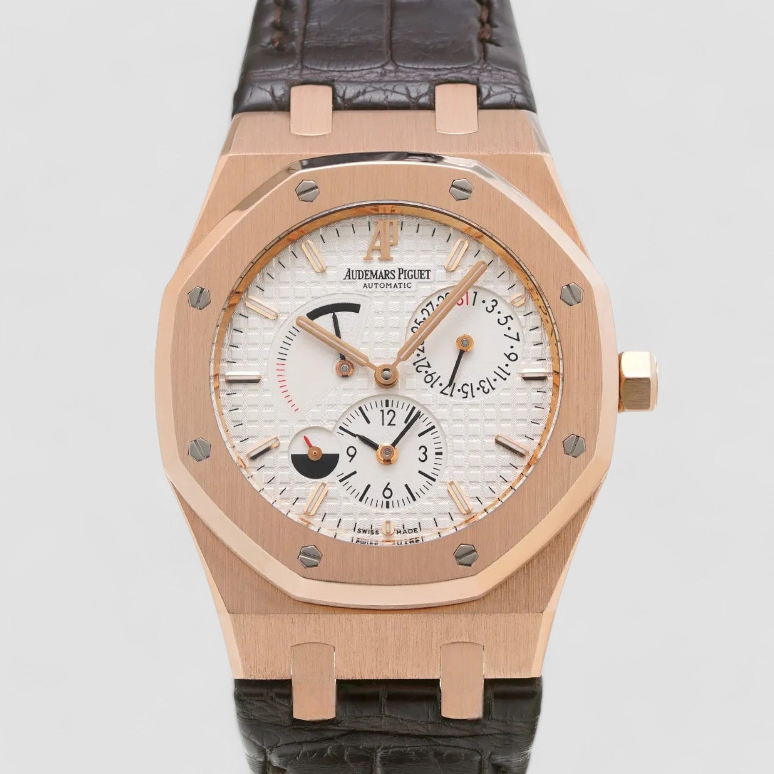 Royal Oak Dual Time 18K Rose Gold / Silver Dial