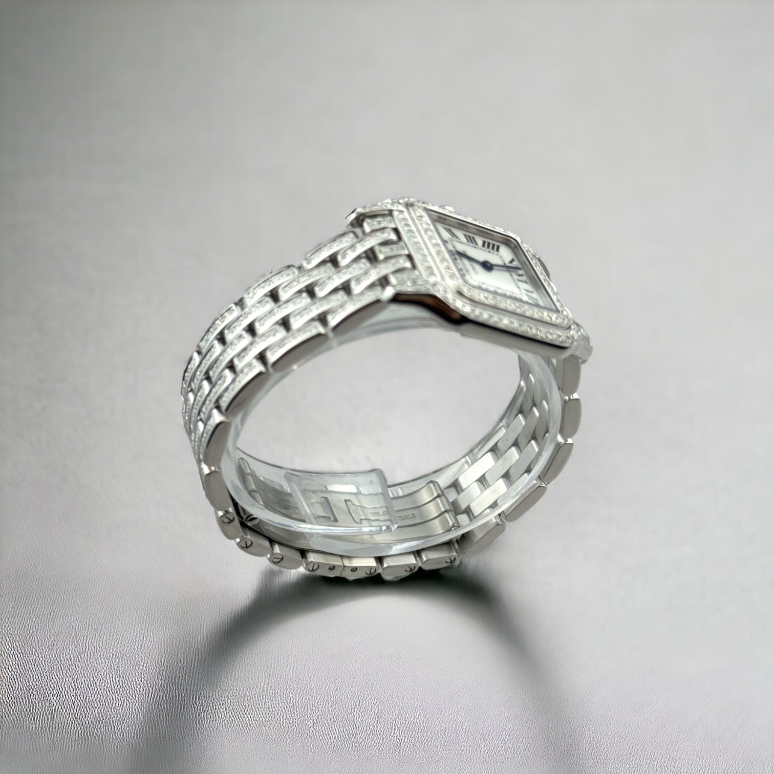 Panthère Steel Medium- Custom Diamond-Set Iced Out