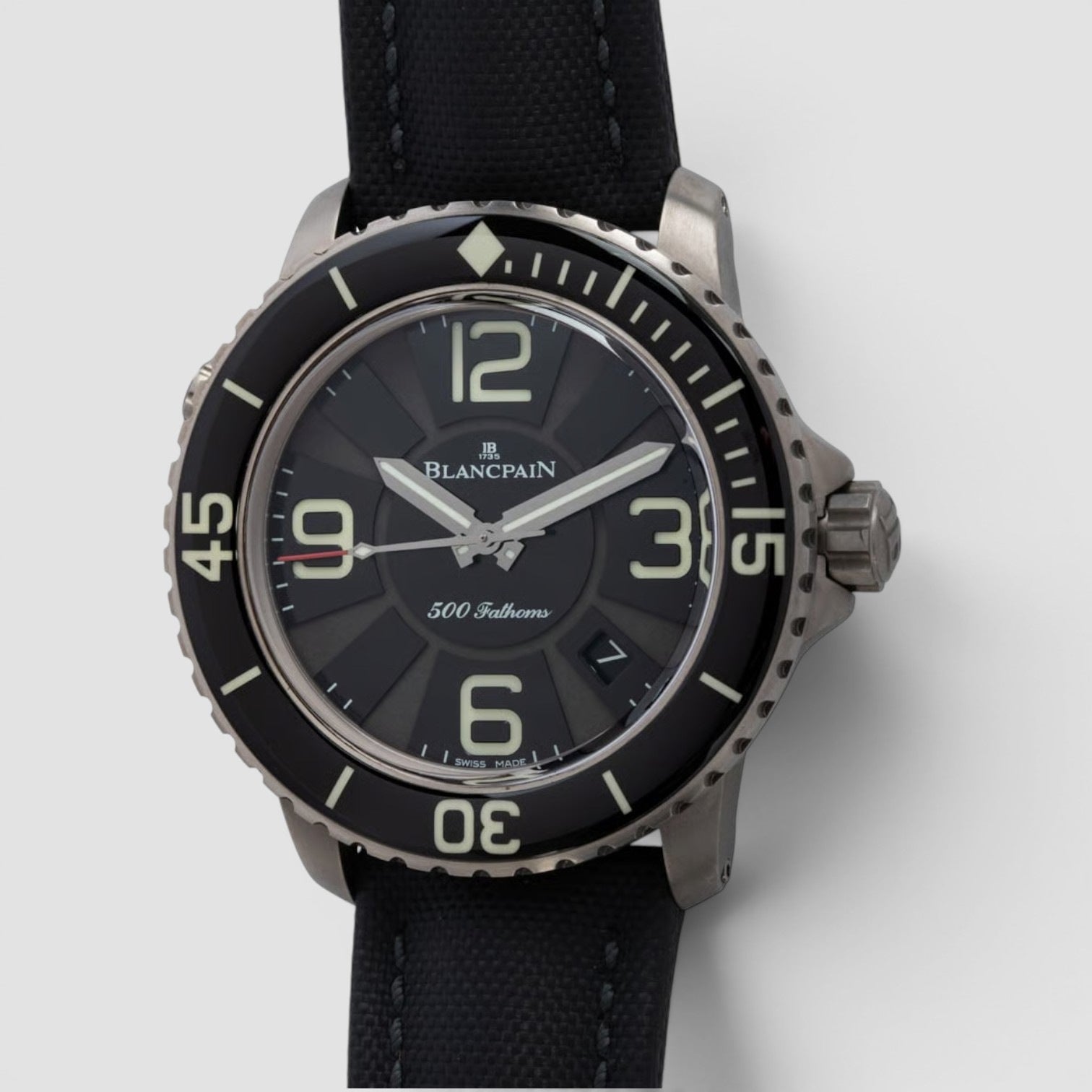 Fifty Fathoms 500 Fathoms 48mm Titanium Black Dial