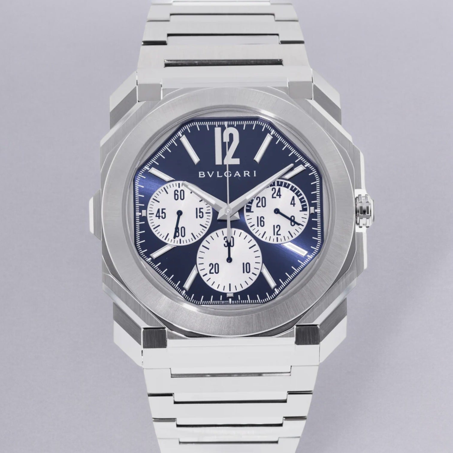 Octo Finissimo Chronograph GMT SS / Blue