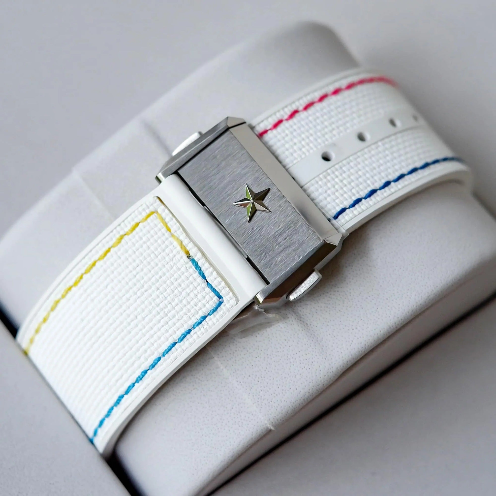 Defy 21 Chroma II Watch - 44 mm White Ceramic Case - White Openworked Dial - White Rubber