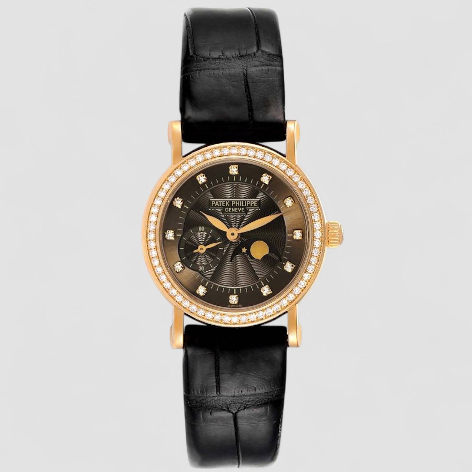 Calatrava Yellow Gold Bronze Diamond Dial Ladies Watch