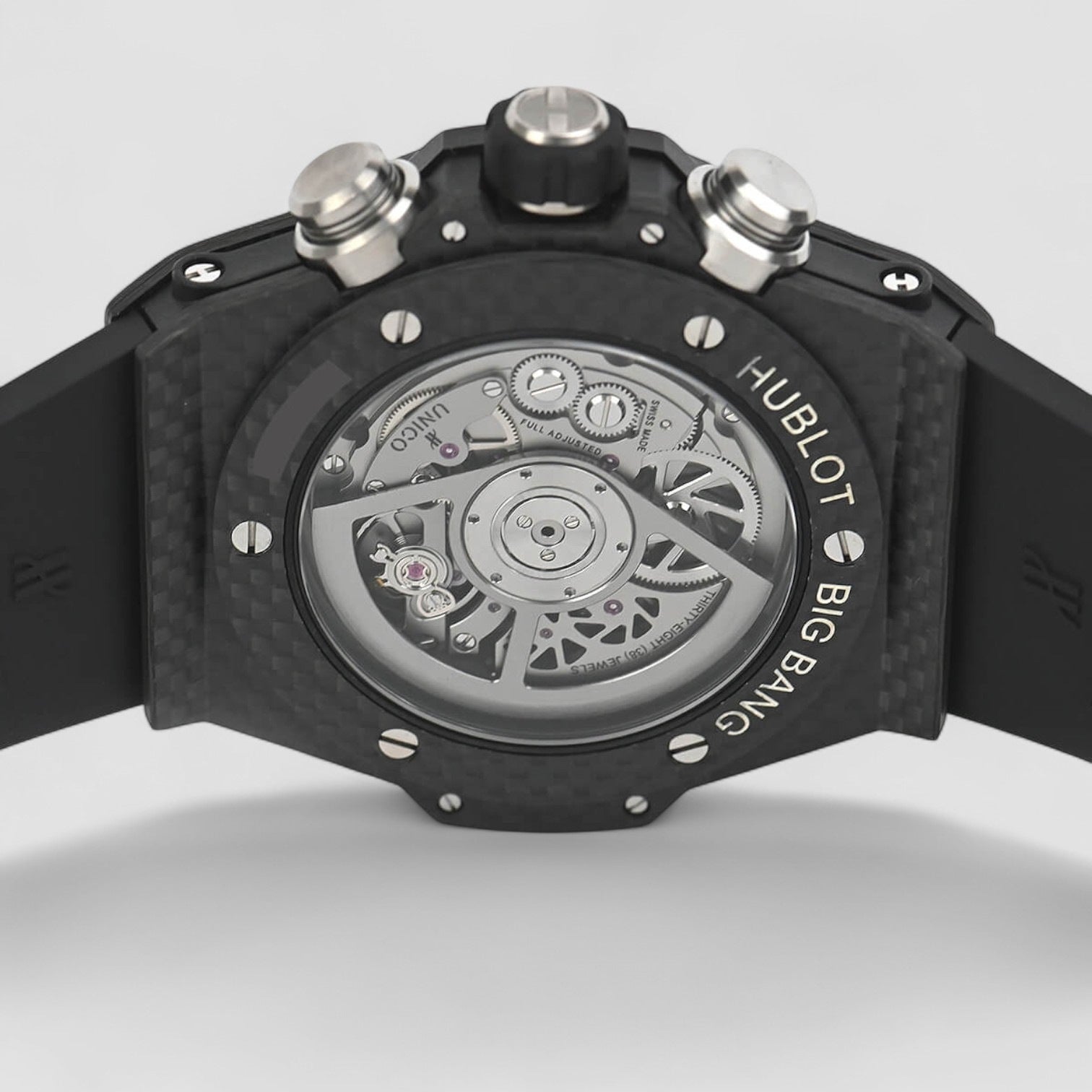 Big Bang Unico Carbon Automatic Skeletal Dial Men's Watch