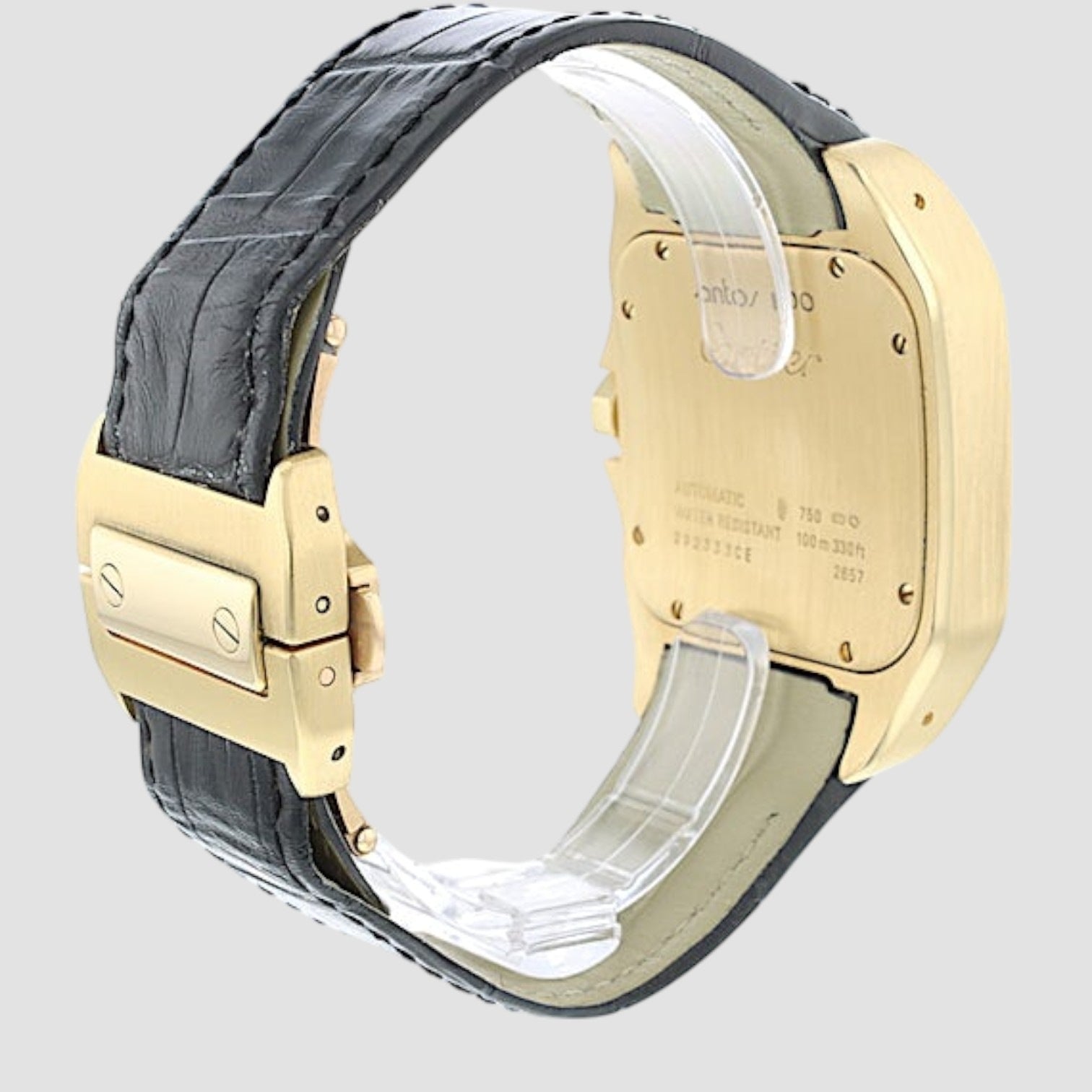 Santos 100 18K Yellow Gold Men's Watch