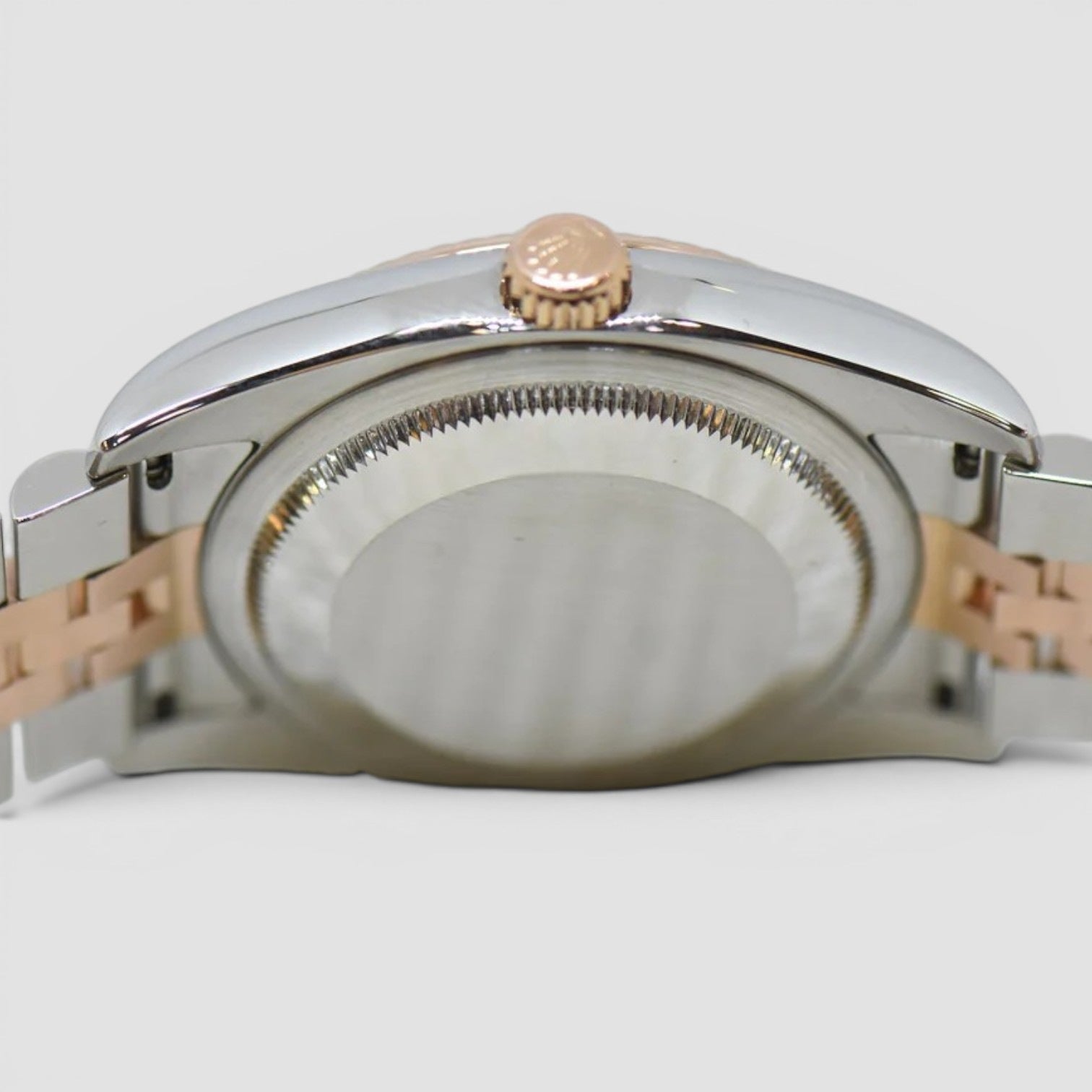 Datejust 36 Black Concentric Dial Rose Gold/Steel Jubilee