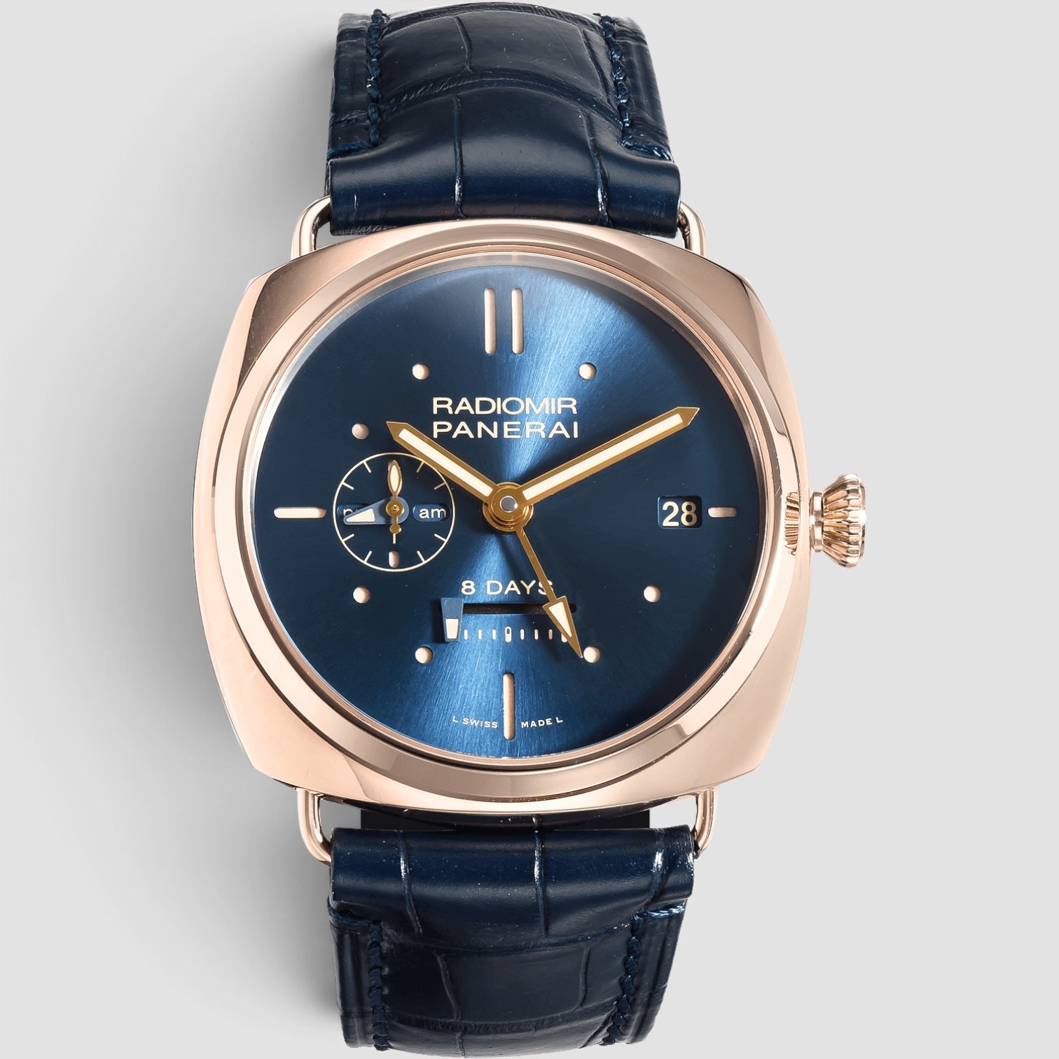 Radiomir 8 Days GMT Oro Rosso 45mm Rose Gold Blue Dial