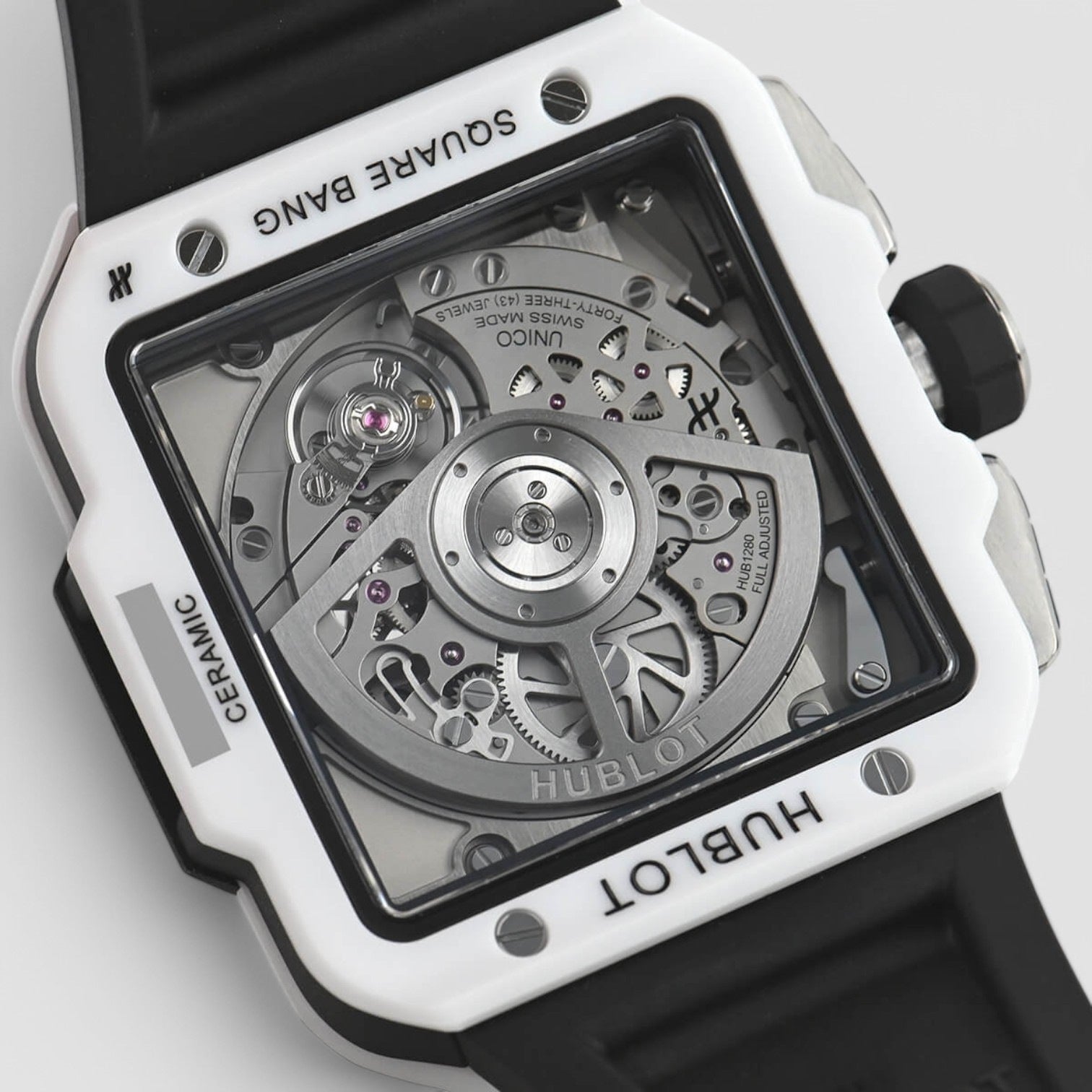 Square Bang Unico White Ceramic 42mm