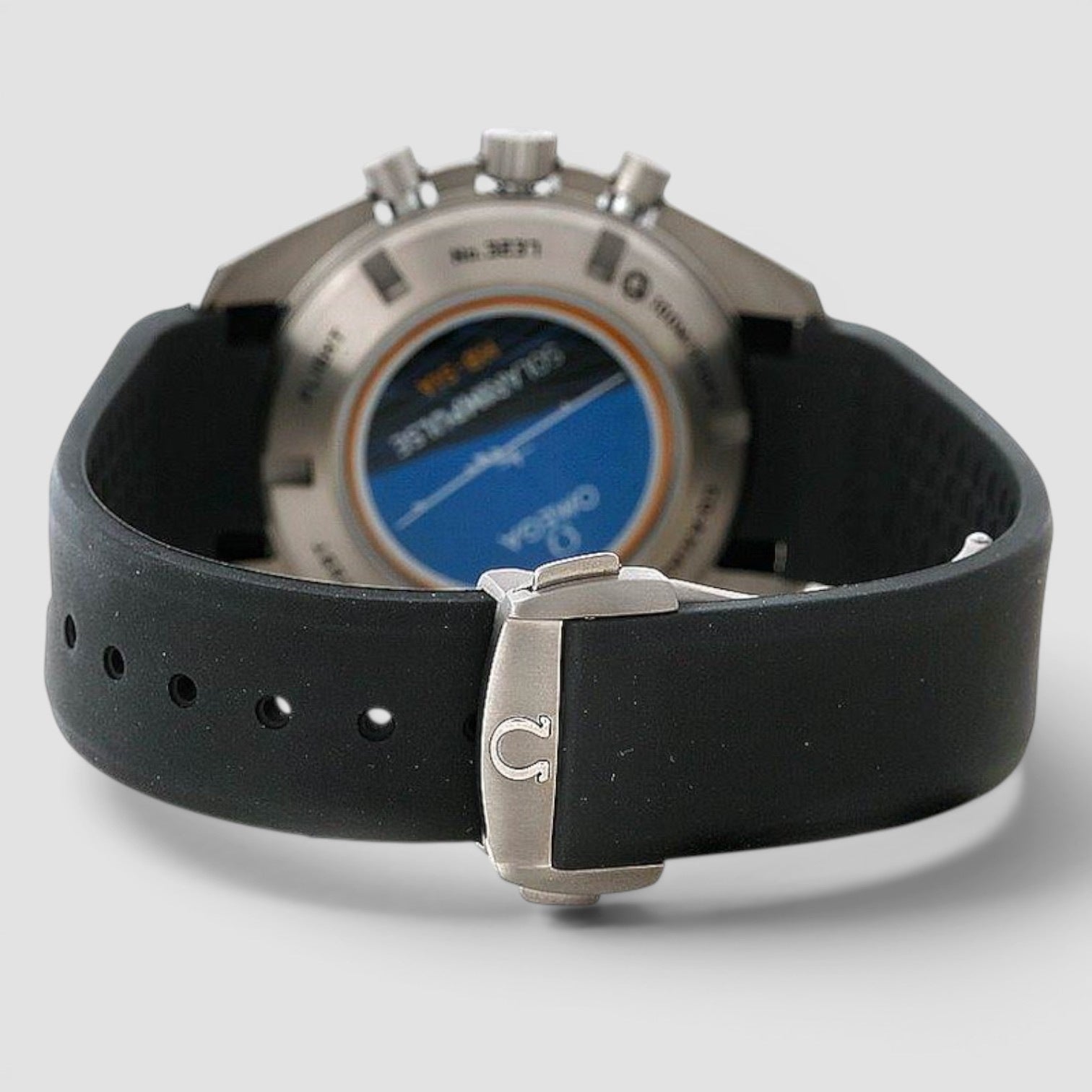 Speedmaster HB-SIA Co-Axial GMT 44.25mm Titanium Black Carbon Dial