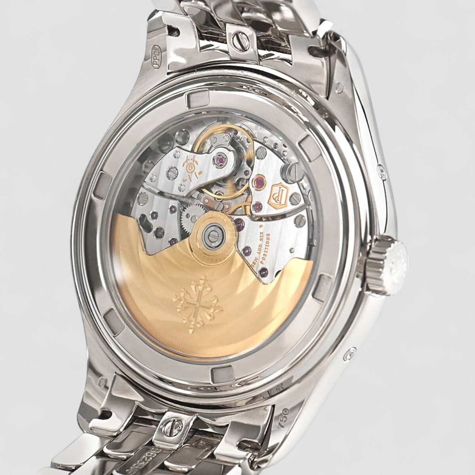 Annual Calendar 18k White Gold Porcelain Dial Bracelet