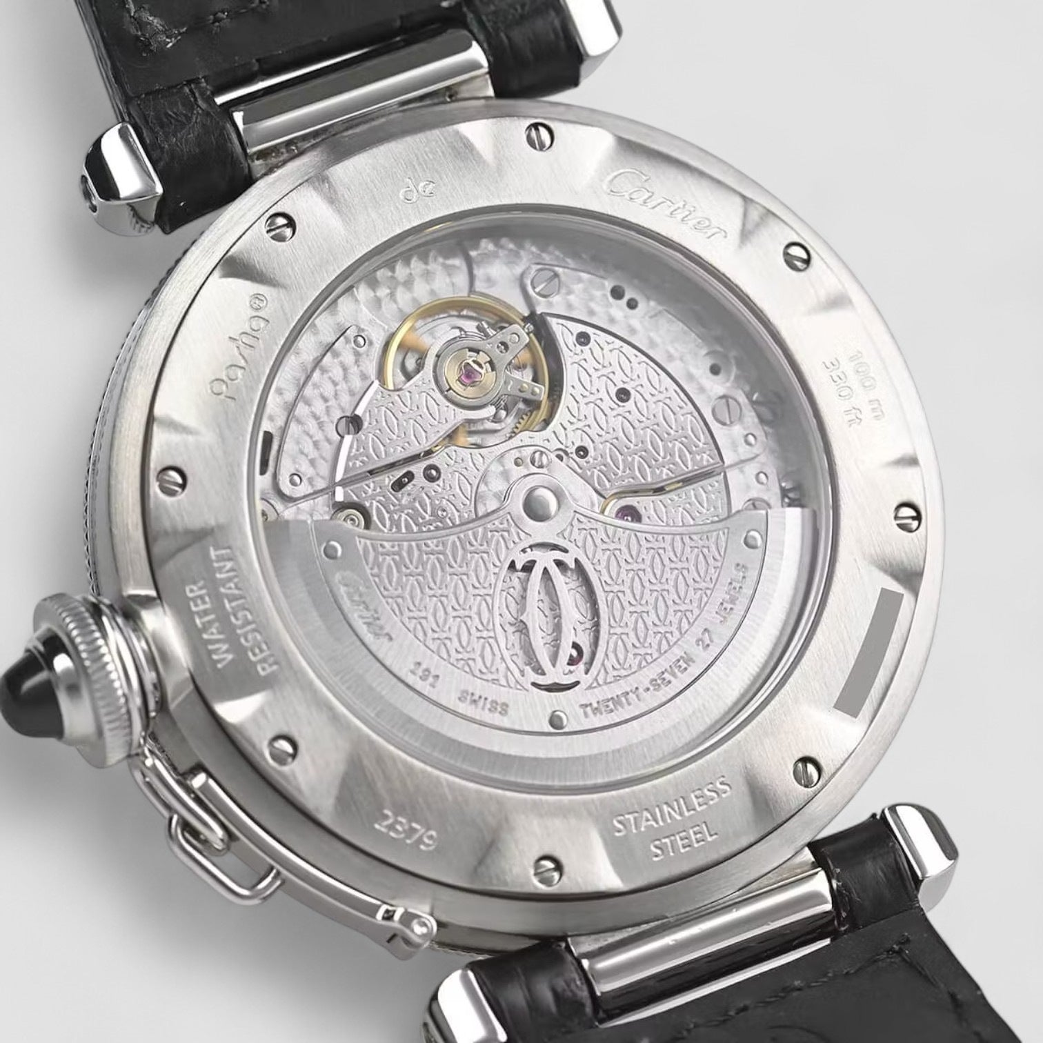 Pashagrit 950 PlatinumBezel black Dial Automatic Men's Watch