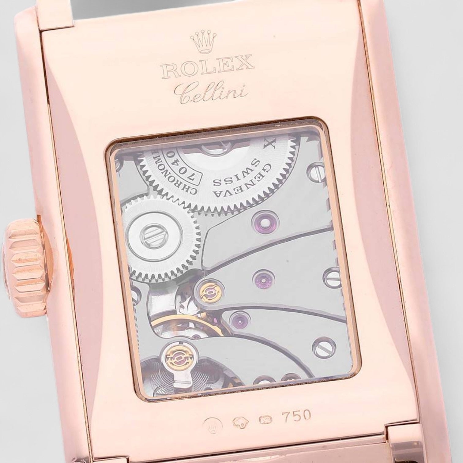 Cellini Prince 18K Rose Gold Black Dial Mens Watch