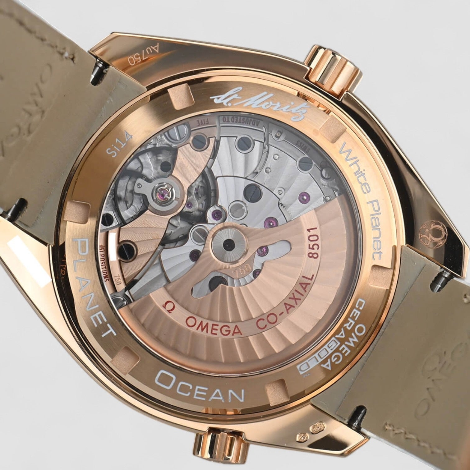 Seamaster Automatic White Dial 18kt Rose Gold Unisex Watch