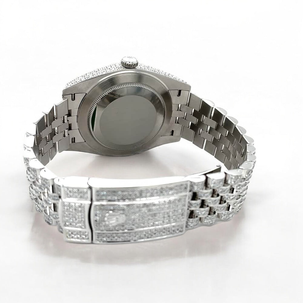 Datejust 41 – Jubilee – “Wimbledon” Dial – Custom Diamond-Set (Pavé Bezel) - Iced Out