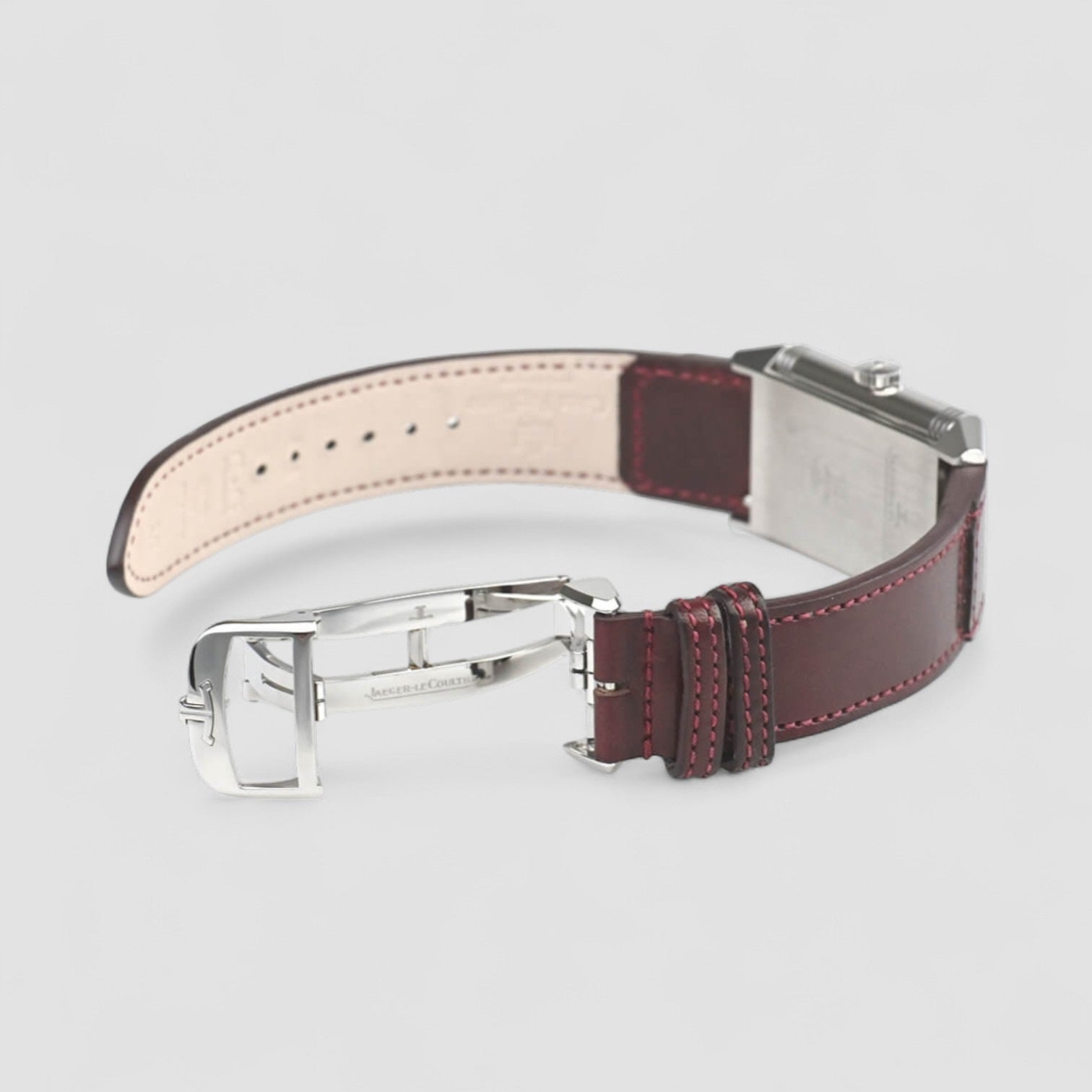Reverso Tribute Small Seconds SS Burgundy Dial