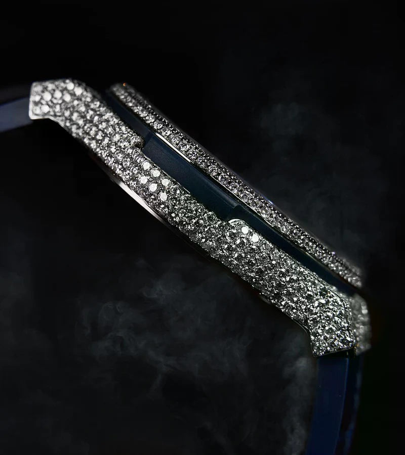 Classic Fusion 45 mm – Blue Titanium – Custom Diamond-Set Iced out