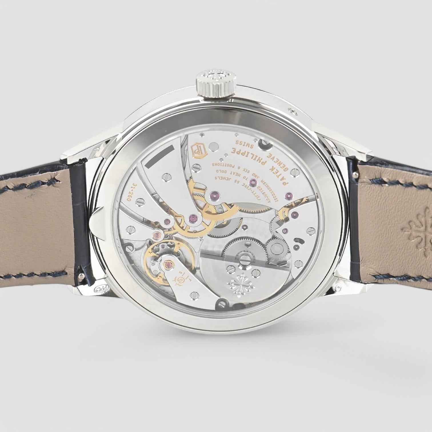Perpetual Calendar 5236P In Line Perpetual Calendar Platinum Blue Dial