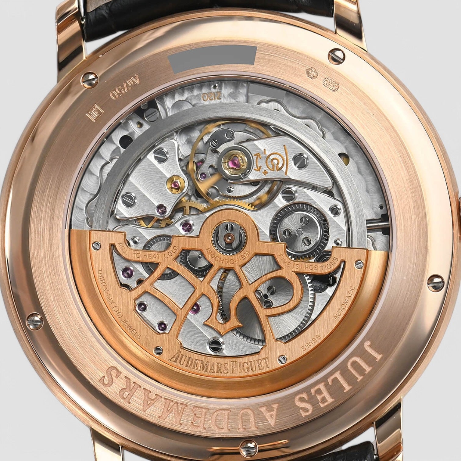 Jules Audemars ultra thin 18K Rose Gold black dial