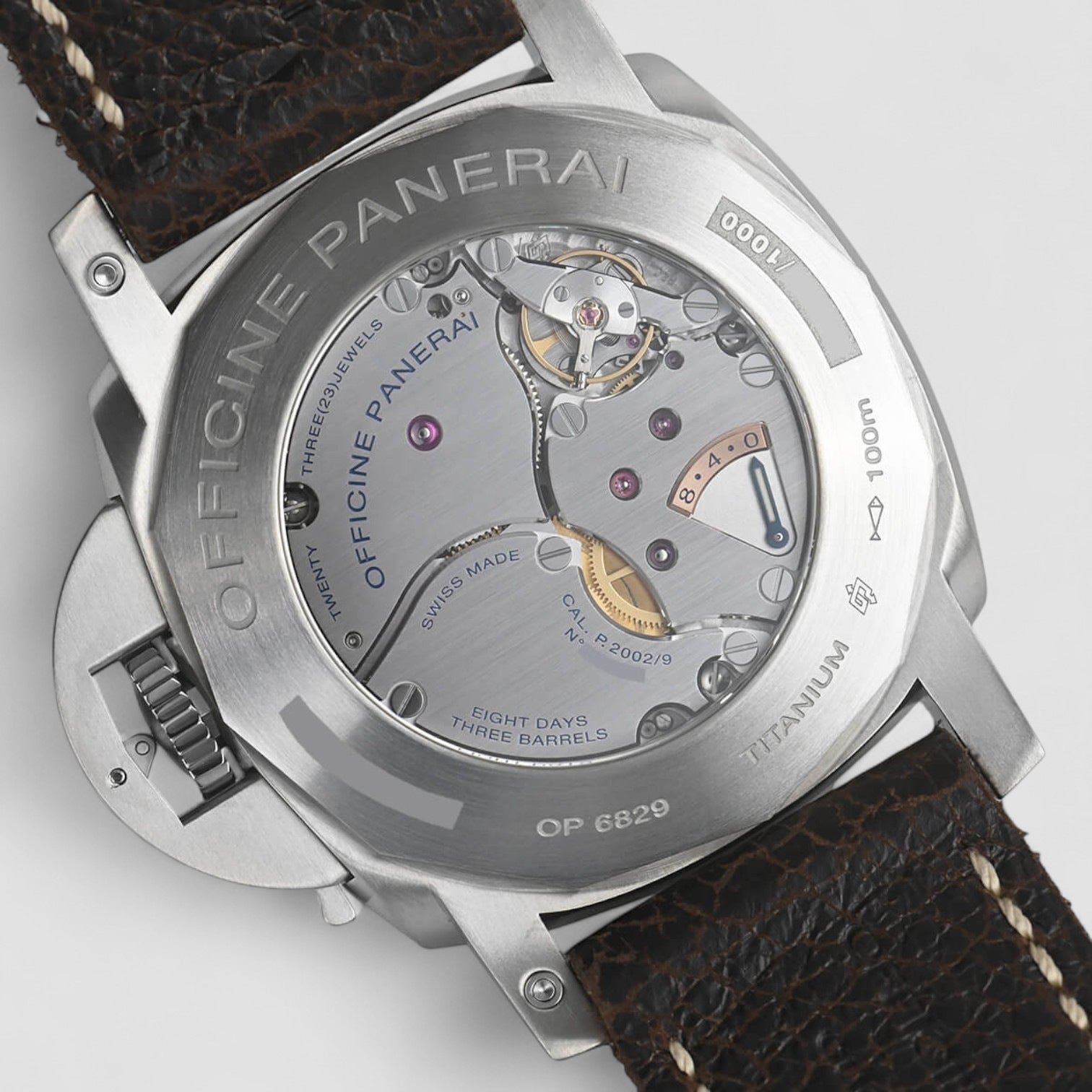 Luminor 1950 Left-Handed 8 Days Titanio Brown Dial