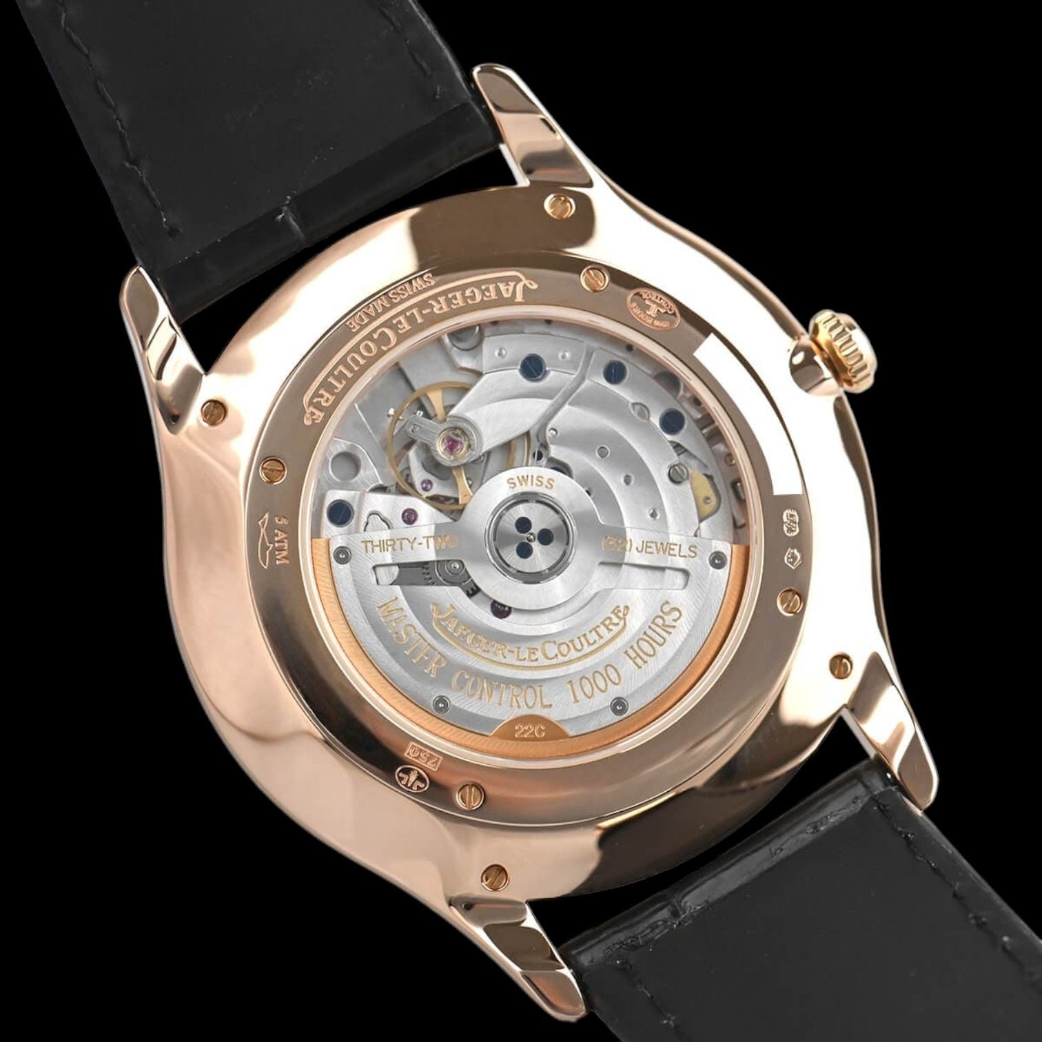 Master Grande Ultra Thin Beige Dial Dark Brown Leather Men's Watch