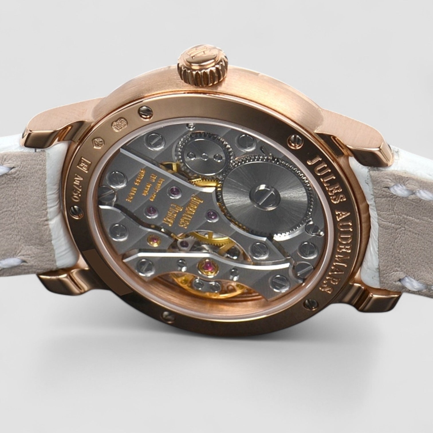 Jules Audemars Small Seconds Pink Gold Silver Roman Dial