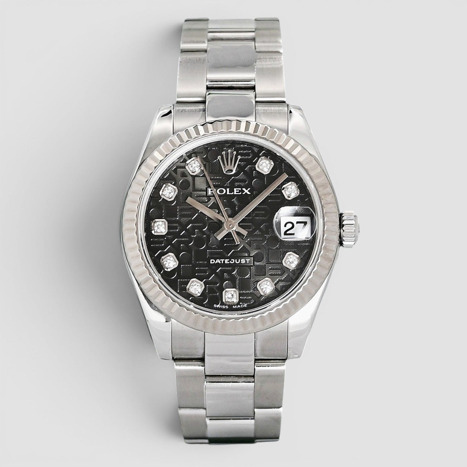 Datejust 31 black computer diamond dial oyster