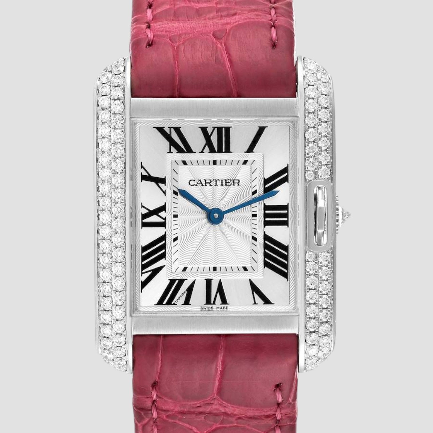 Tank Anglaise White Gold Diamond Ladies Watch