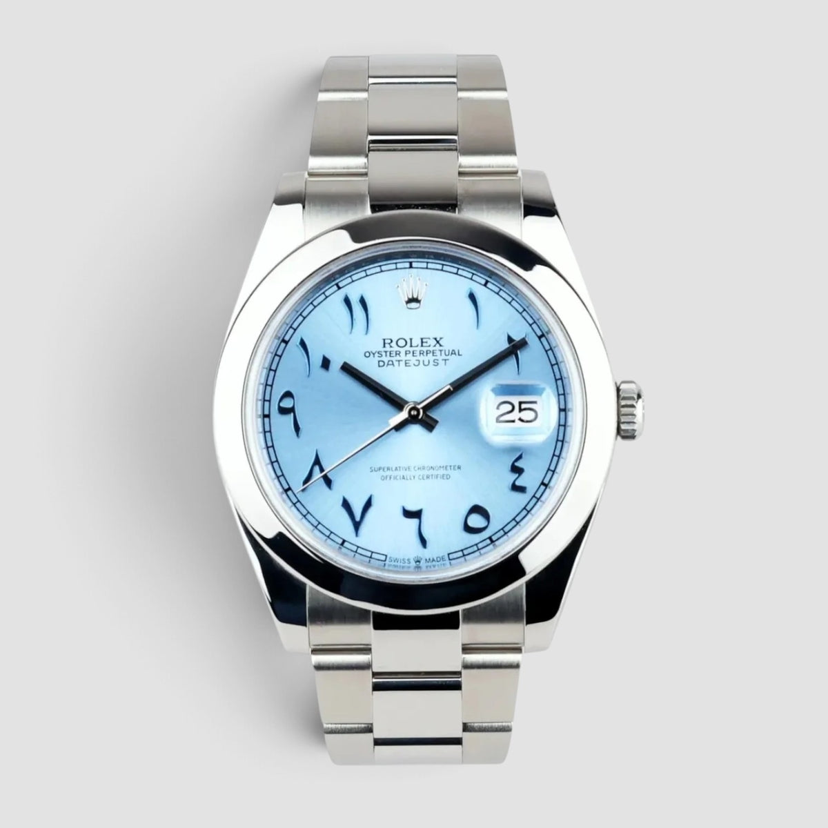 Datejust 41 Blue Arabic Custom Dial Oyster