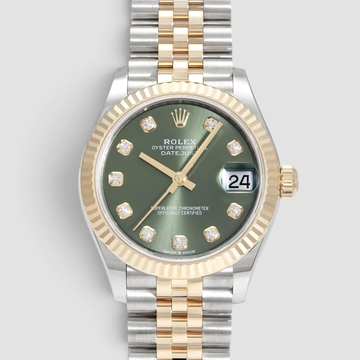 Datejust 31 Olive Green Diamond Dial Jubilee