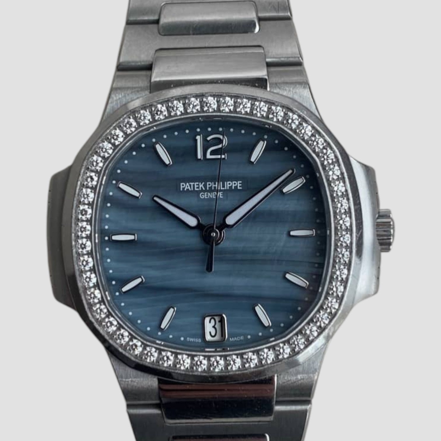 Nautilus Stainless Steel Blue Dial Ladies Watch