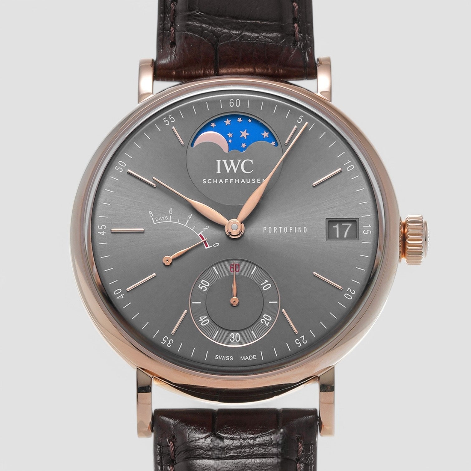 Portofino Hand Wound Moonphase Eight Days 45mm Mens Watch