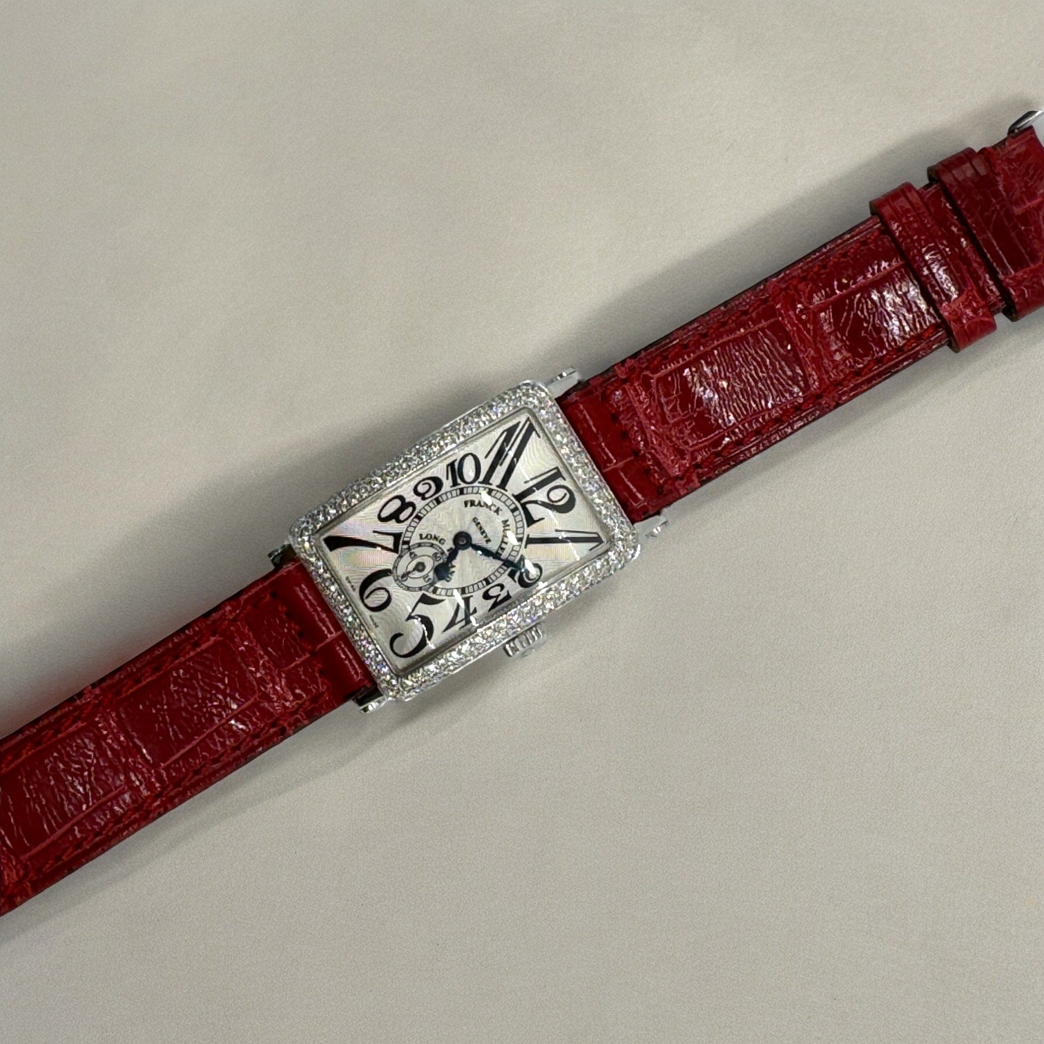 Long Island WHITE GOLD/LEATHER WITH DIAMONDS LONG ISLAND FRANCK MULLER