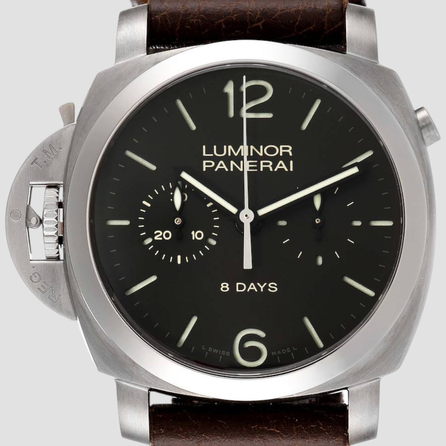 Luminor Monopulsante Left Handed Titanium Mens Watch