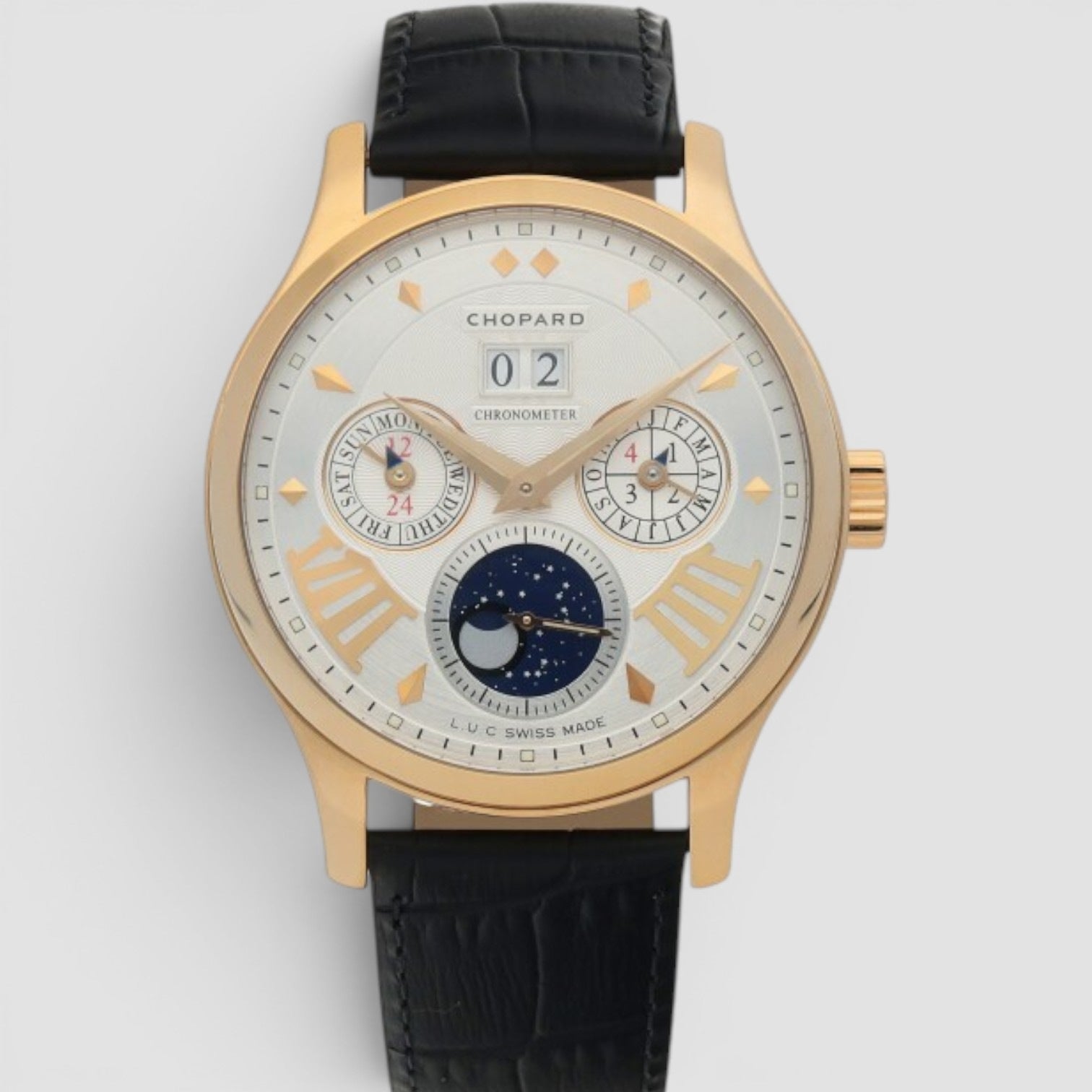 L.U.C Lunar One 40.5mm Rose Gold Silver Dial Limited Edition