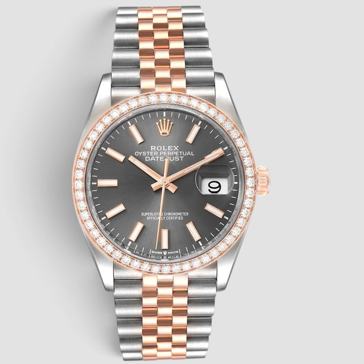 Datejust 36 Grey Rhodium Dial Jubilee