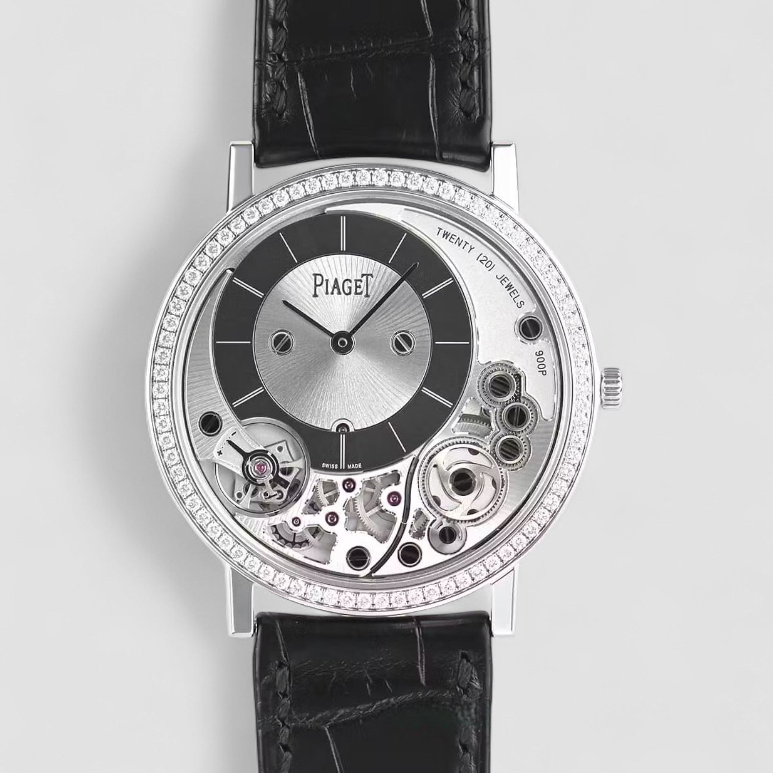 900P 18L White Gold Diamond Bezel ULTRA THIN