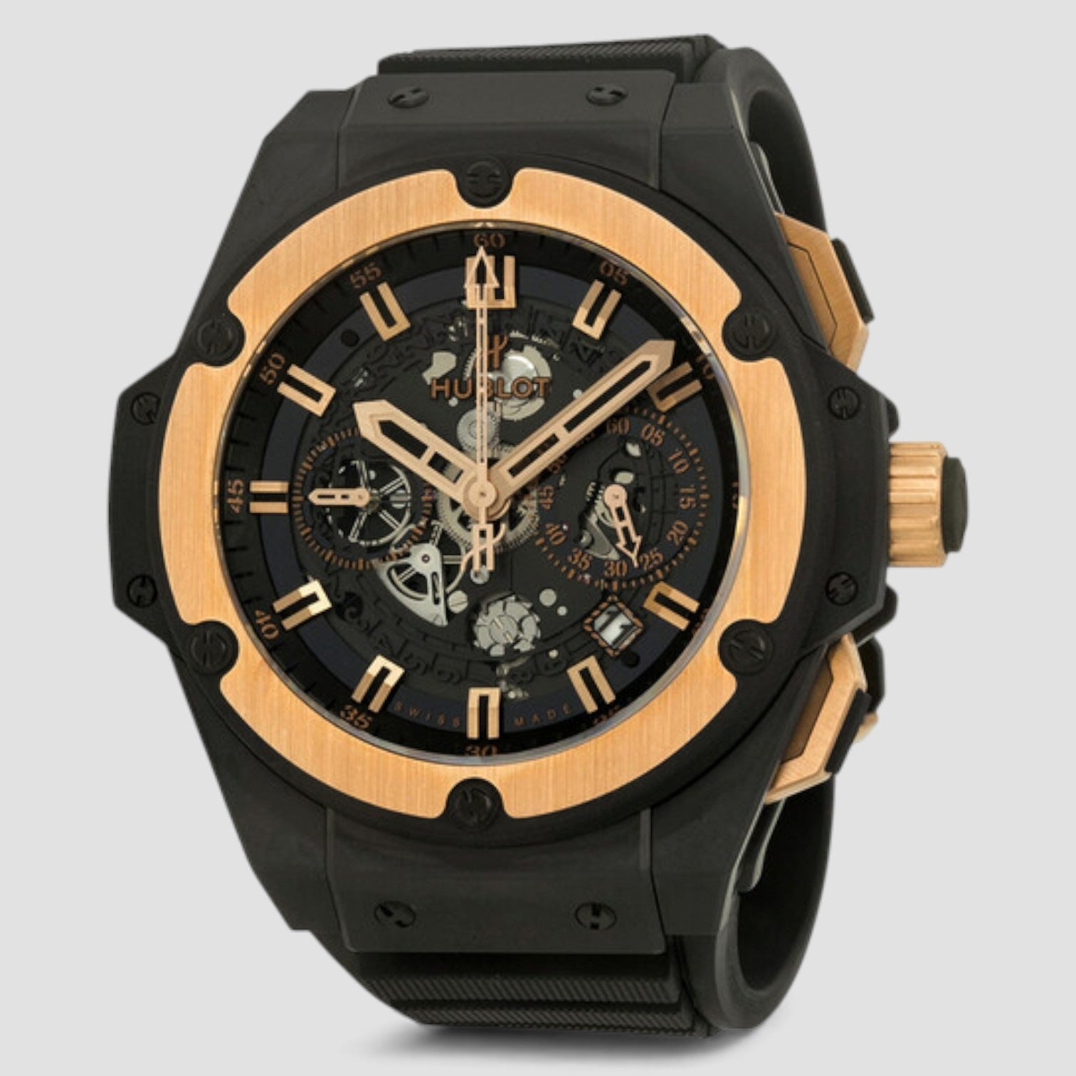 King Power Unico Chronograph Skeleton Dial Men's Watch